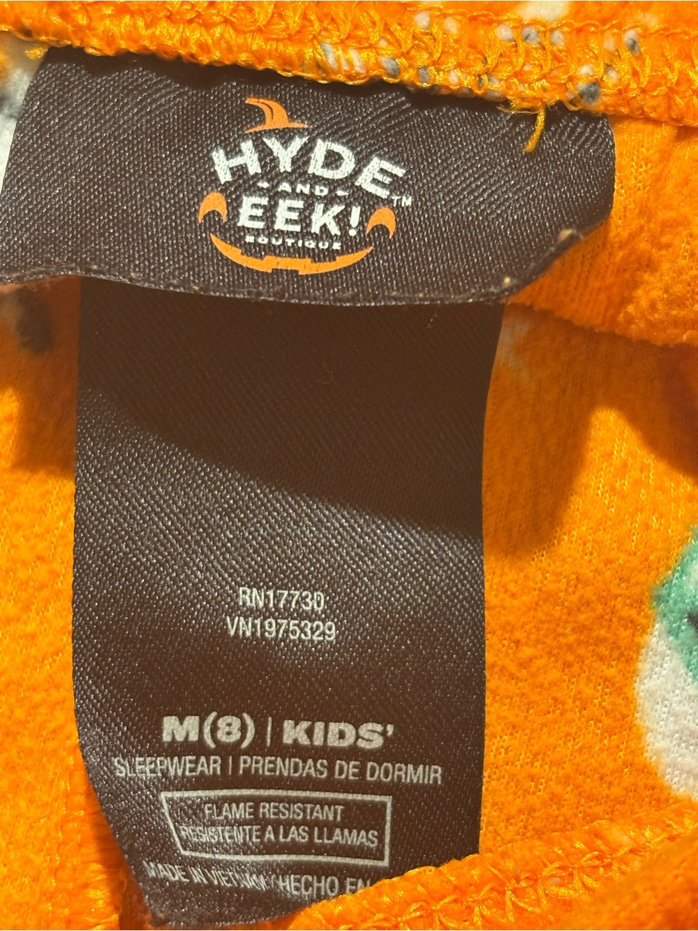 Hyde & Eek! Kids' Orange Sleepwear Top - Halloween Motif